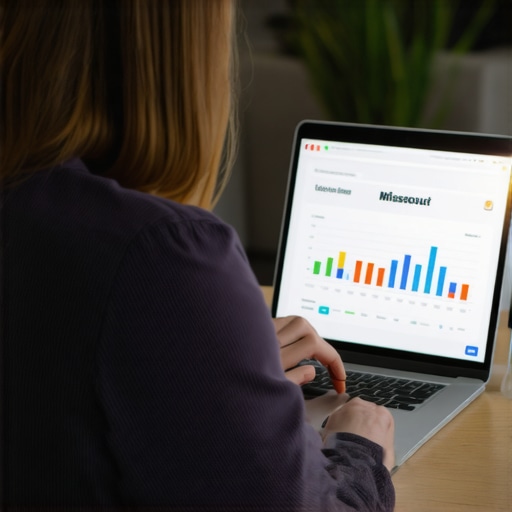 Business owner reviewing Google My Business insights in Missouri