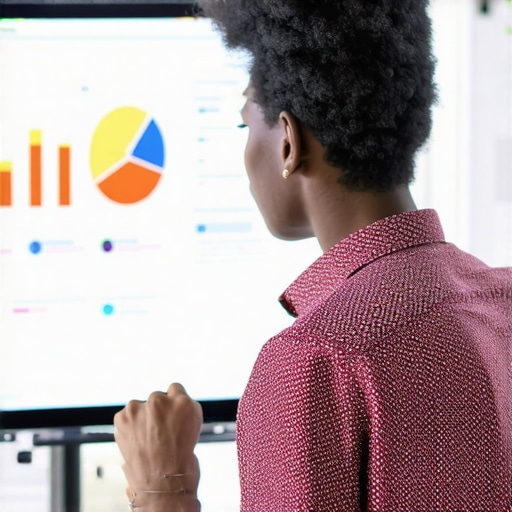 Business owner working on SEO data analysis and schema markup implementation