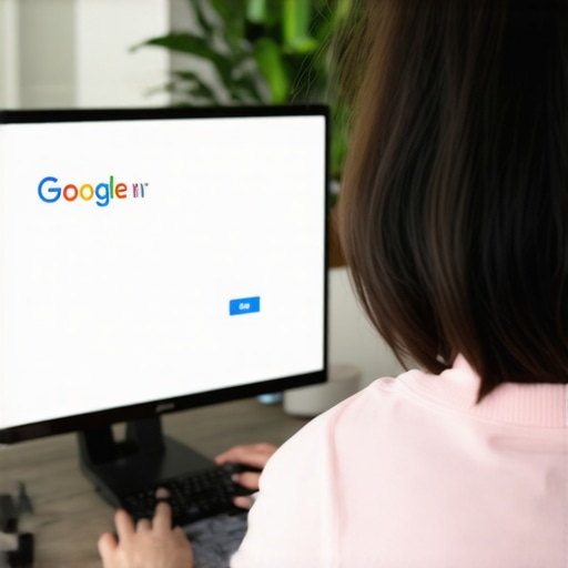 Kansas City small business owner managing Google My Business listing on a laptop.