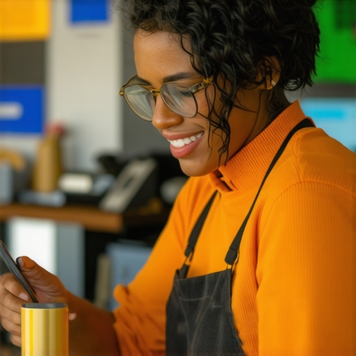 Kansas City business owner updating Google My Business listing