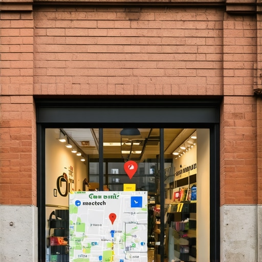 Kansas City Business Google Maps Profile Storefront with Google Maps interface overlay showing local business location