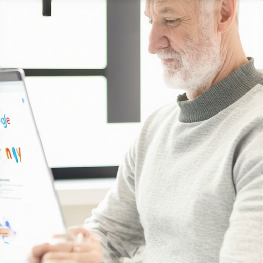 Business owner editing Google My Business profile on a laptop for Kansas City local SEO