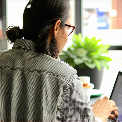 Business owner responding to reviews on a laptop, illustrating active Google My Business management