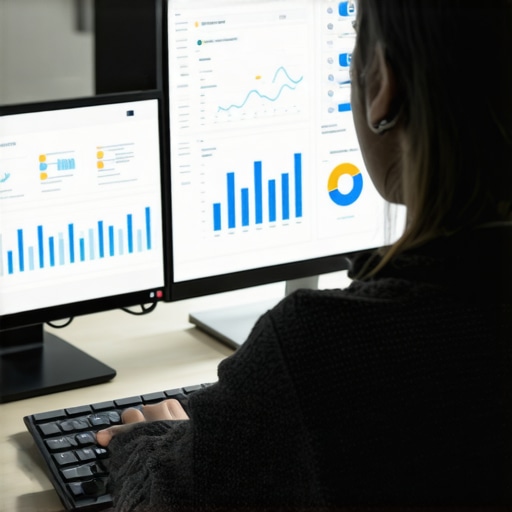 Person using SEO tools on a laptop to monitor and maintain local search rankings in Kansas City.